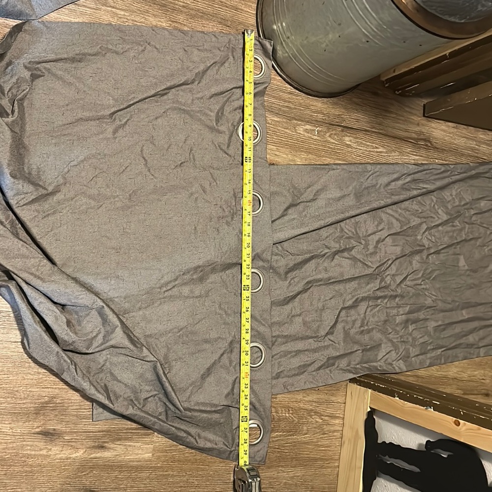 2 Dark gray blackout curtains from target 37 wide 84 long each